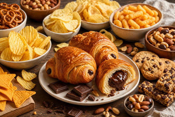 Dulciuri, Croissant, Ciocolata