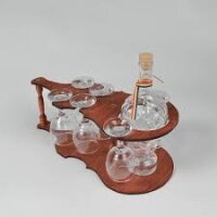 ARTIZANAT Minibar in Violinenform mit Traubenflasche und...