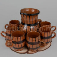 ARTIZANAT Karaffe mit 6 Weingläsern 1L