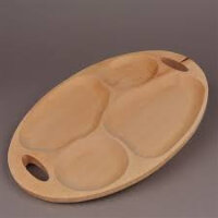 ARTIZANAT Holzservierplatte mit Griff 43×29cm