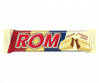 ROM BATOANE ALBE CU ARAHIDE SI CARAMEL SARAT 44G / ROM...