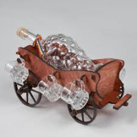 ARTIZANAT Kutsche mit Traubenflasche und 6 Gläsern