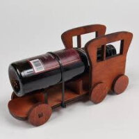 Locomotivă decorativă cu sticlă de vin