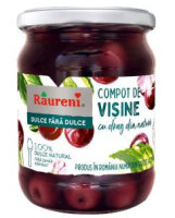 Raureni compot visine fara zahar 520g