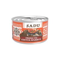 SADU FASOLE CU COSTITA AFUMATA 400G / SADU weisse bohnen...